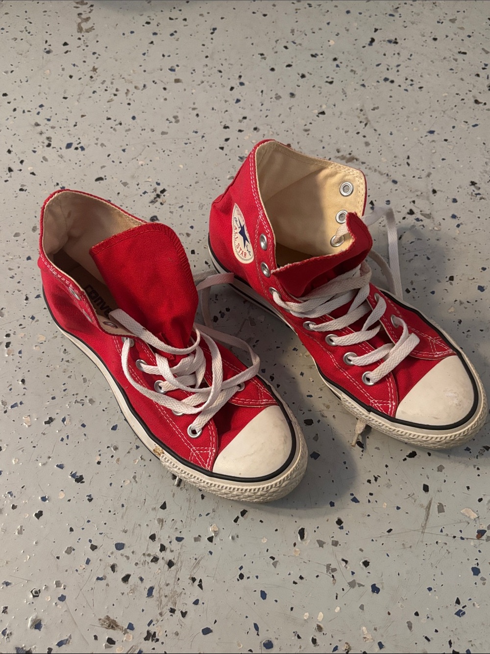 Converse Red High-Top Sneakers